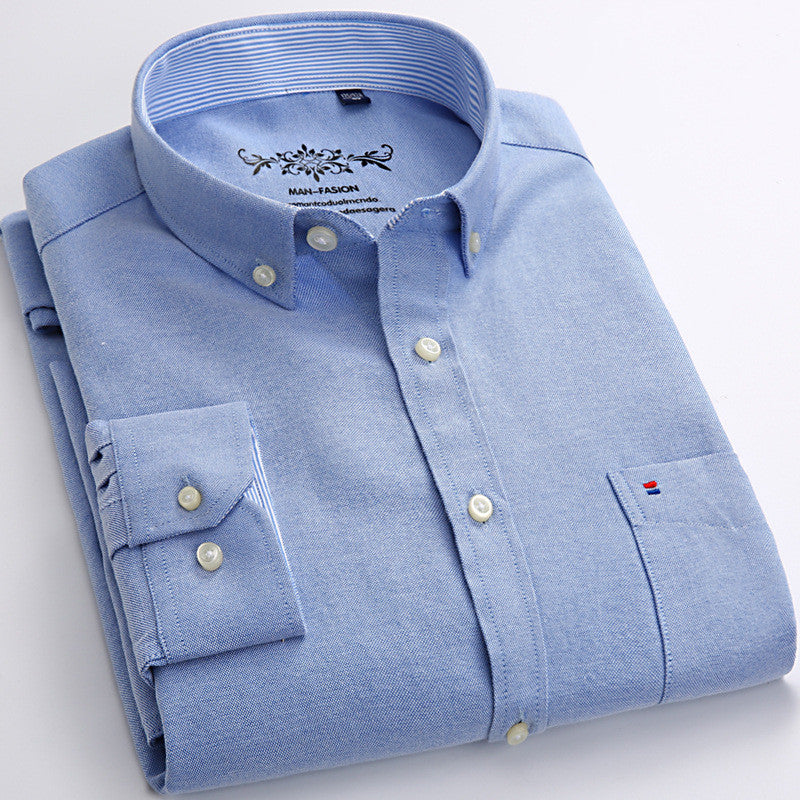 Pure Color Casual Non-Iron Cotton Shirt